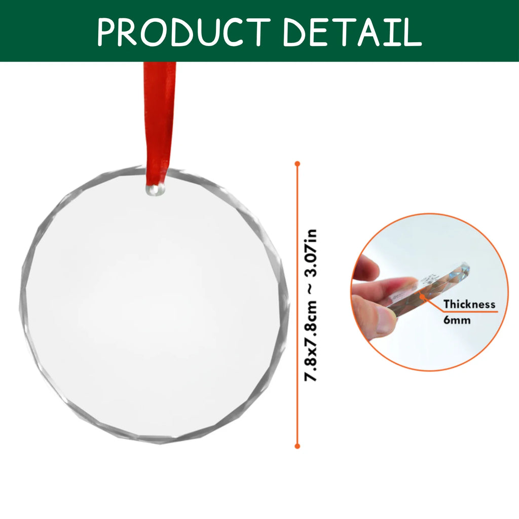 Custom Family Christmas Ornament - Personalized Glass Ornament with Member Names