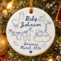 Custom Baby Expecting Ornament - Personalized Baby's Name